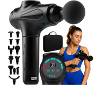 Масажер перкусійний м'язовий Isomedix акумуляторний 12 насадок 30 рівнів інтенсивності (26441)