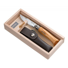 Нож Slim Olive Opak + Etui No.08 (Нож філе 8 оливка + чохол в подарунковій упаковці)