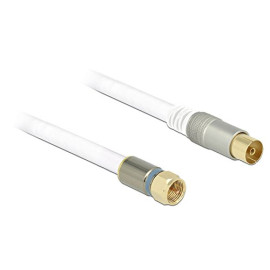 Кабель DELOCK RG-6 / U штекер F / IEC 3 м білий