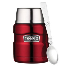Термос для їжі з ложкою Thermos Stainless King Food Flask, Червоний, 470 мл (173021)