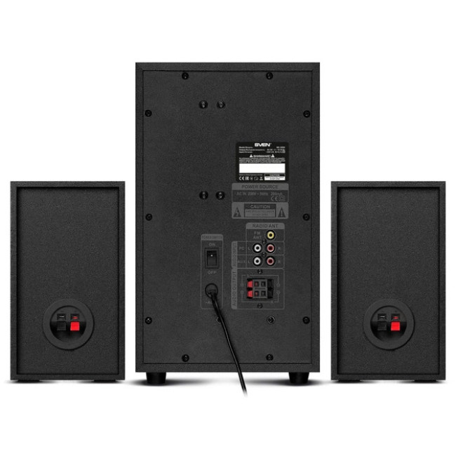 Акустична система SVEN MS-2250 Чорна Система 2.1 80 Вт Bluetooth FM-радіо USB/SD (SV-016722)