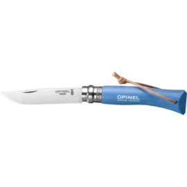 Ніж Opinel №7 Inox Trekking лазурний зі шнурком (002206)