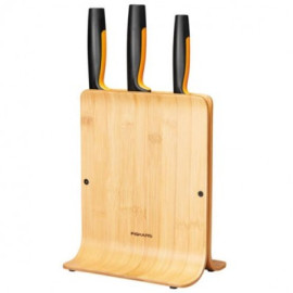 Набір кухонних ножів з бамбуковим блоком Fiskars Functional Form ™ 3 шт 1057553