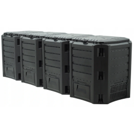 Компостер садовий Prosperplast 1600L чорний, 4-сегменти (PIKSM1600C-S411)