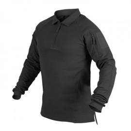 Футболка HELIKON-TEX з довгим рукавом поло Range Polo Black (PD-RNG-TC-01)