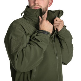 Куртка HELIKON-TEX Gunfighter Jacket Shark Skin Windblocker Оливковий Зелений (KU-GUN-FM-02)