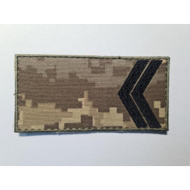 Погон шеврон ПАТРІОТ Молодший сержант /тк.NDU/ 10х5см Погон шеврон ПАТРІОТ Молодший сержант /тк.NDU/ 10х5см