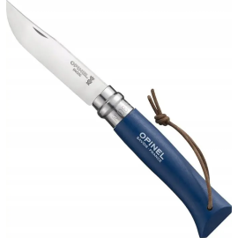 Складний ніж OPINEL № 08 COLORAMA, inox, з ремінцем, DARK BLUE