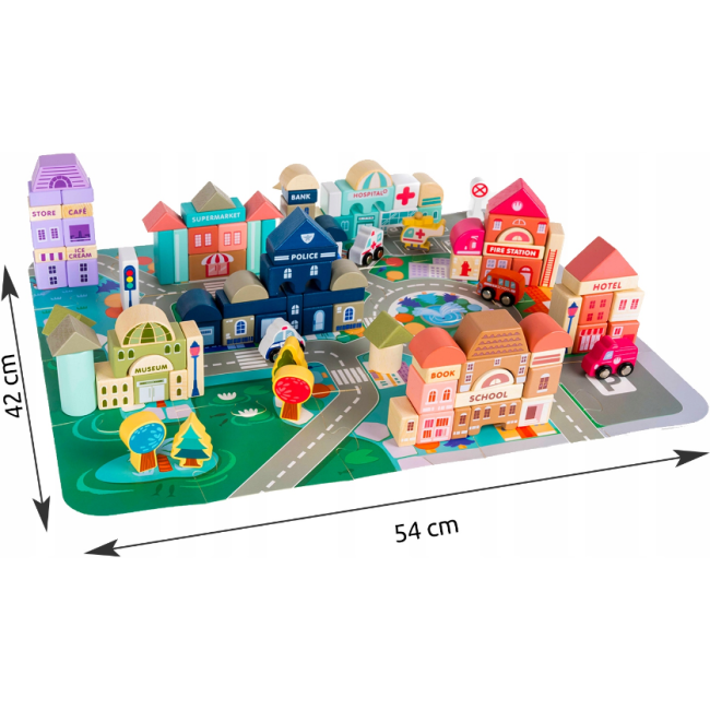 Деревянный конструктор Iso Trade City 115 шт. (Польша)