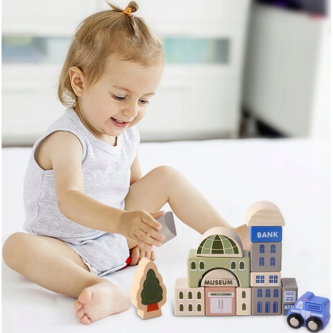 Деревянный конструктор Iso Trade City 115 шт. (Польша)