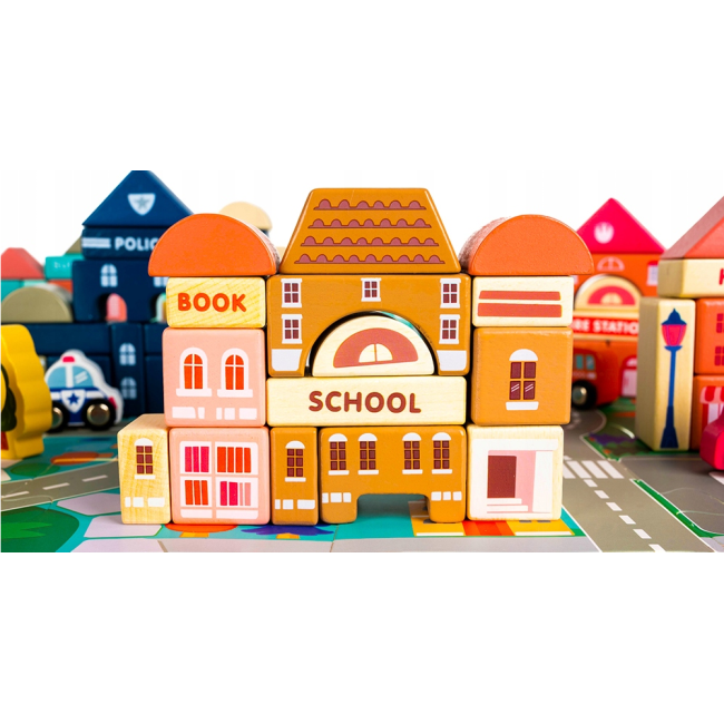 Деревянный конструктор Iso Trade City 115 шт. (Польша)