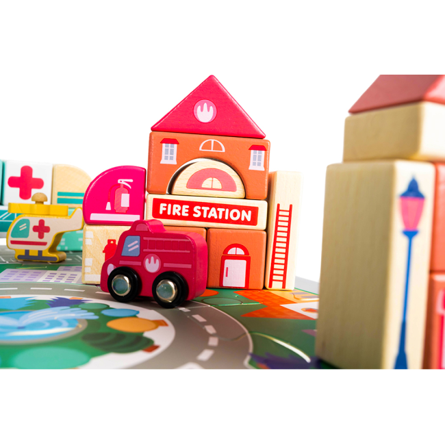 Деревянный конструктор Iso Trade City 115 шт. (Польша)