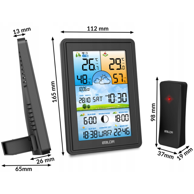 Метеостанция беспроводная Baldr BD-906 (Польша)