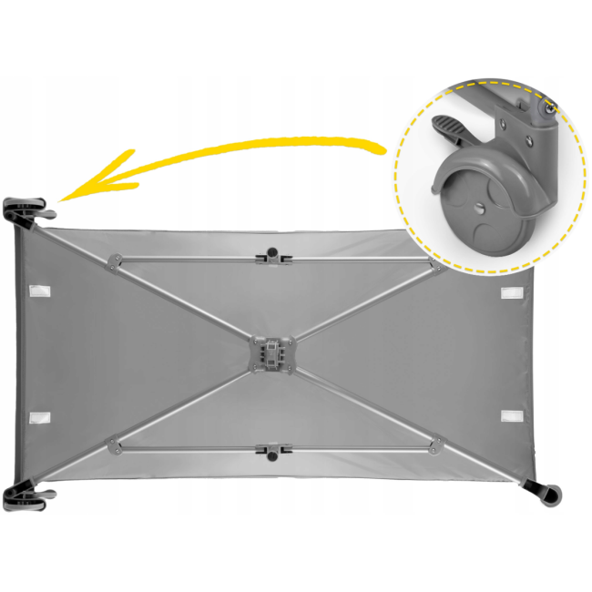 Манеж Rickokids 65x125см светло-серый (Польша)