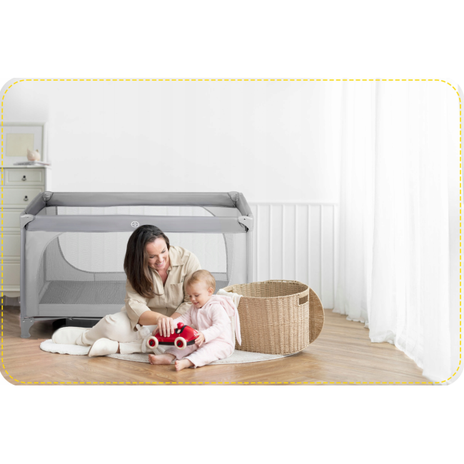 Манеж Rickokids 65x125см светло-серый (Польша)