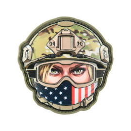 Шеврон ПАТЧ M-TAC Емоджі США дівчина №1 3D (51354003)