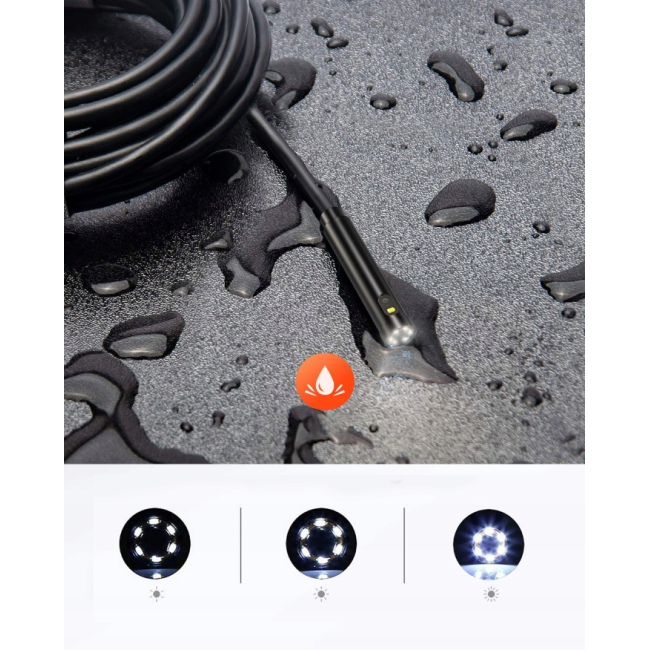 Цифровий ендоскоп 3M 7LED 2xFHD WIFI (Польща)