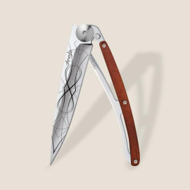 Нож складний з тату DEEJO 37G Coral wood / Infinity (1AB000108)