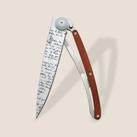 Ніж складний з тату DEEJO 37G Coral wood / Manuscript (1CB000055)