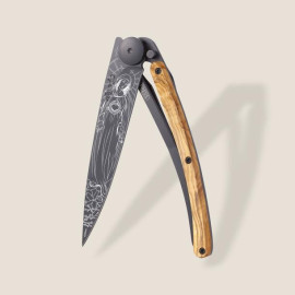 Нож складний з тату DEEJO 37G Olive Wood / Virgo (1GB000185)