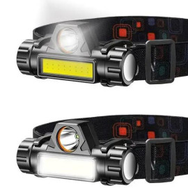 Фонарик налобний TRIZAND L18371 - фонарь потужний +МАГНІТ USB COB CREE в кейсі Польща
