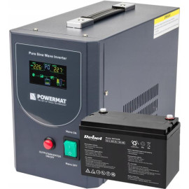ДБЖ Powermat 1500ВА 1200Вт чиста синусоїда + акумулятор GEL 100Ah (Польща)