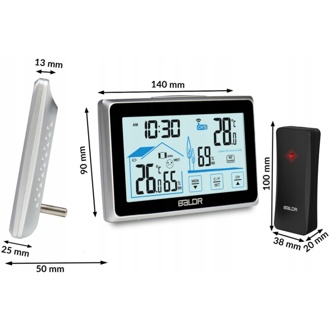 Метеостанция беспроводная Baldr BD-910 (Польша)