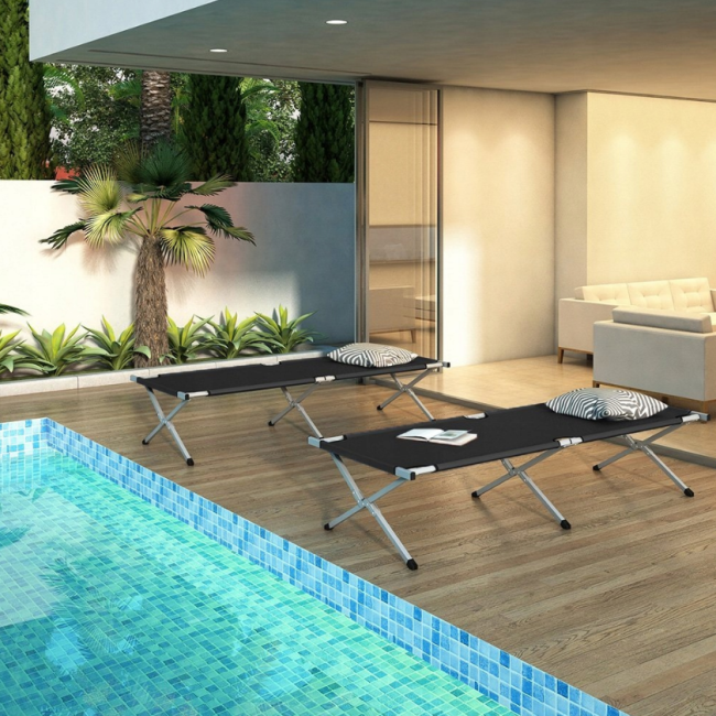 Польова кровать Trizand чорна (Польща)