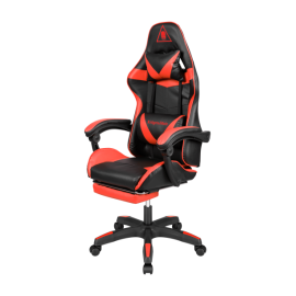 Крісло геймерське Kruger&Matz GX-150 з підставкою для ніг Red/Black