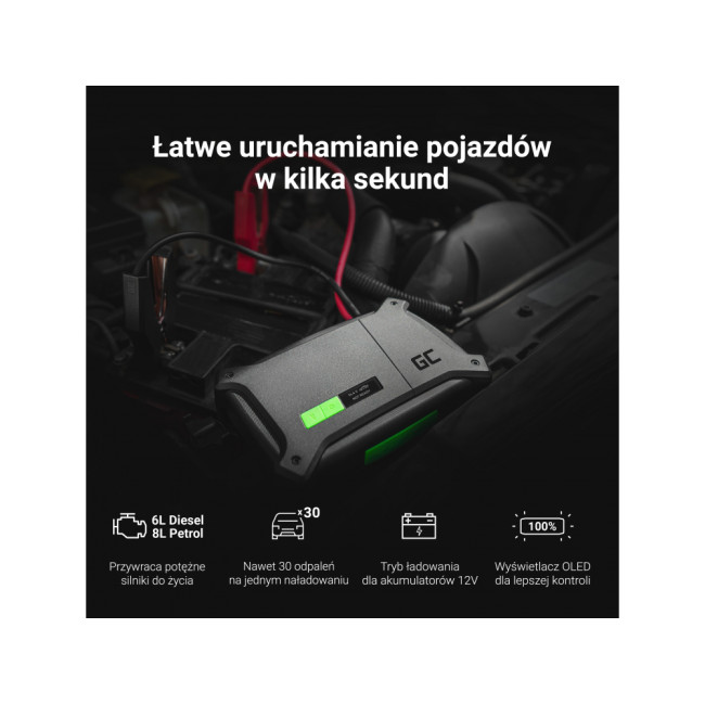 Пуско-зарядний пристрій / стартер / Powerbank Green Cell PowerBoost 2000А 60W