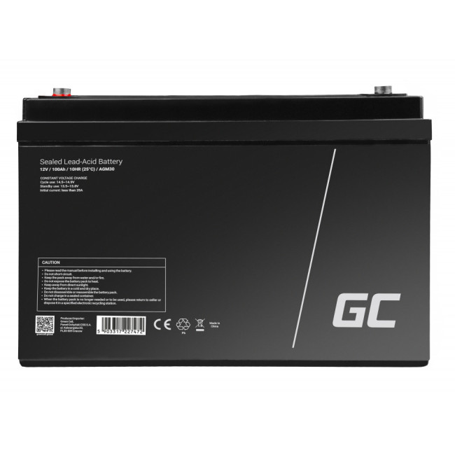 Аккумуляторная батарея Green Cell AGM 12V 100 Ah VRLA