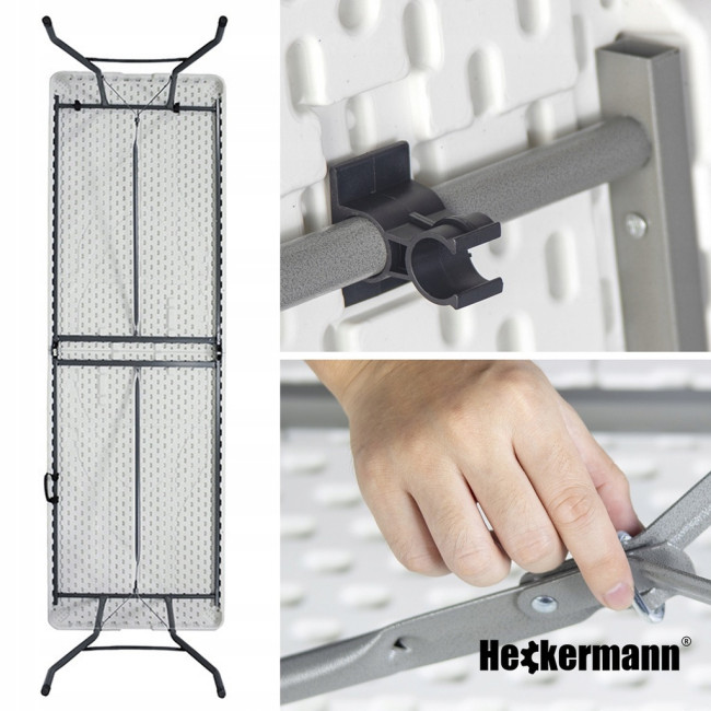 Стол складной переносной Heckermann 180х74х74 White (XJM-Z180)