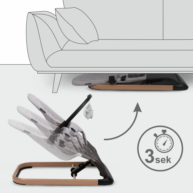 Кресло-качалка Kidwell LARO Grey/Wooden