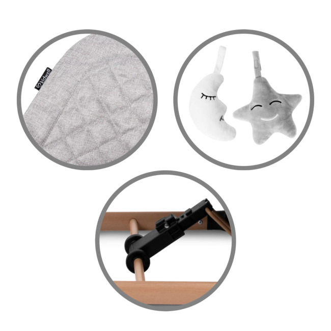 Кресло-качалка Kidwell LARO Grey/Wooden