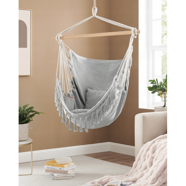 Подвесное кресло гамак бразильский BOHO 100см + 2 шт подушки Burgundy