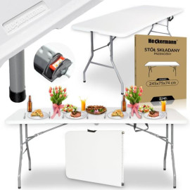 Стол складной переносной Heckermann 240х74x74 White (Z240)