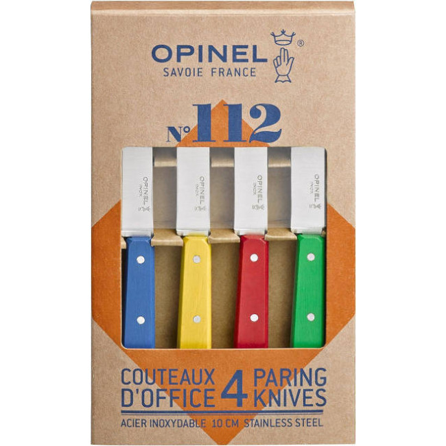 Кухонный Набор ножей 4 предмета Opinel (Опинель) No.112 "Paring Knives Set" (001233) Нержа