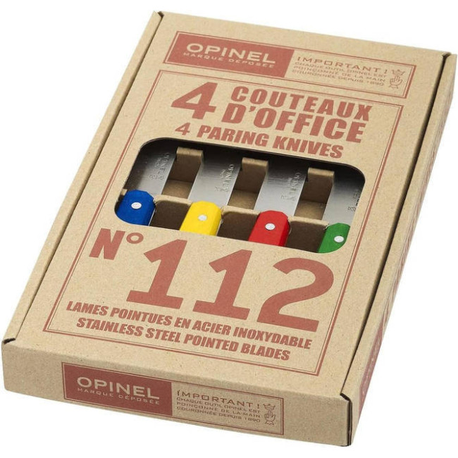 Кухонный Набор ножей 4 предмета Opinel (Опинель) No.112 "Paring Knives Set" (001233) Нержа