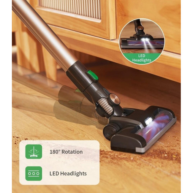 Аккумуляторный пылесос Royalty Line CVC-9316 СЛОВАКИЯ (SOLIN) Green беспроводной вертикальный с турб