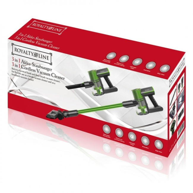 Аккумуляторный пылесос Royalty Line CVC-9316 СЛОВАКИЯ (SOLIN) Green беспроводной вертикальный с турб
