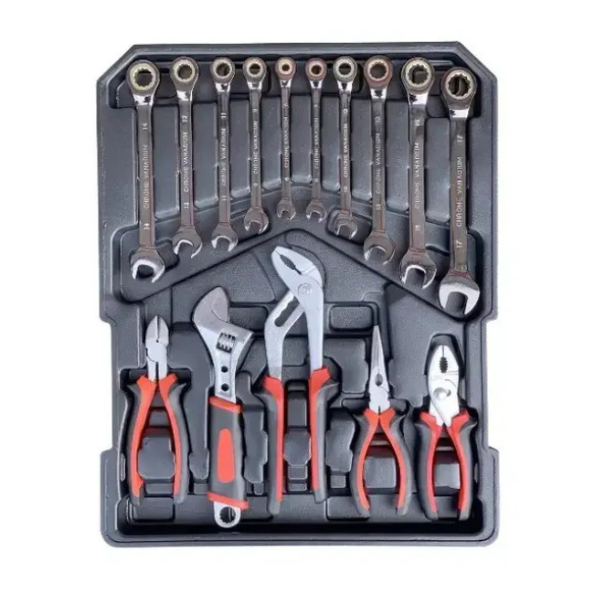 Хороший набір інструментів в чемодані Schwartzmann (409 елементів) Автомобільні набори інструментів