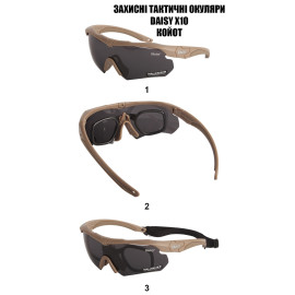 Окуляри DAISY X10 COYOTE SteelCats (ОКЦ10)