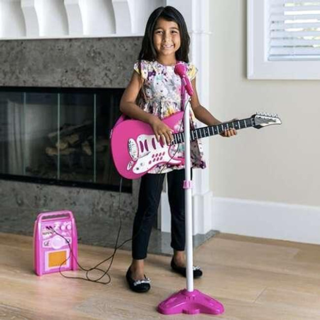 Комплект дєцкой електрогітари + мікрофон + усілітєль Kruzzel Польща