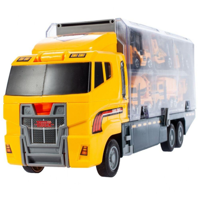 Іграшковий грузовик TIR Kruzzel комплект з 6 будівельними машинками