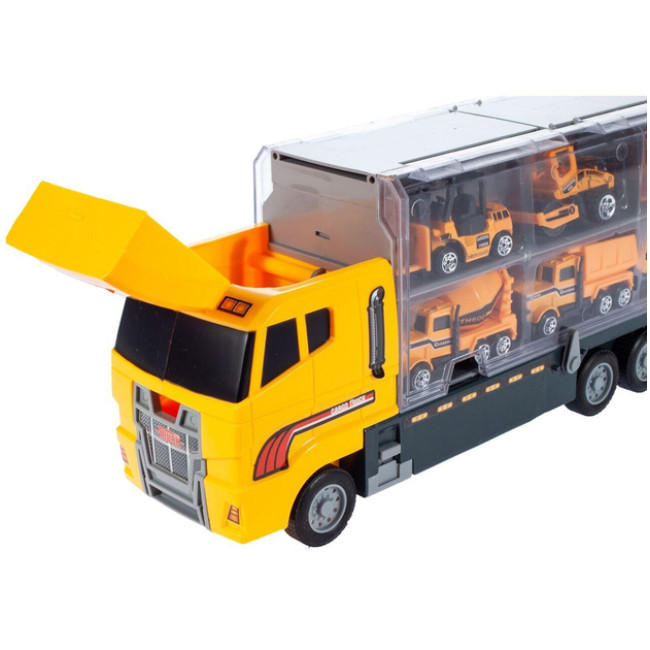 Іграшковий грузовик TIR Kruzzel комплект з 6 будівельними машинками