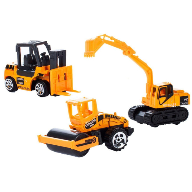 Іграшковий грузовик TIR Kruzzel комплект з 6 будівельними машинками