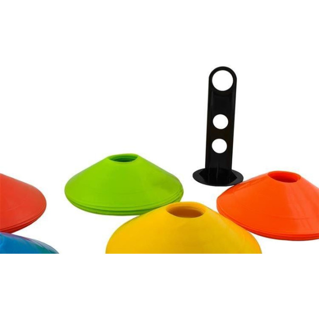 Конусы - фишки для разметки футбольного поля Trizand 50 шт на подставке + чехол (5725)