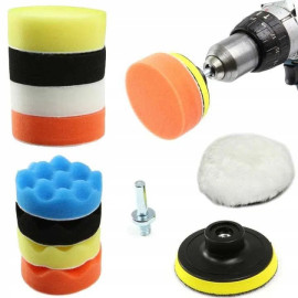 Набор кругов на дрель для полировки авто Mar-Pol 80 мм круги разной жесткости 11 шт (M07916)