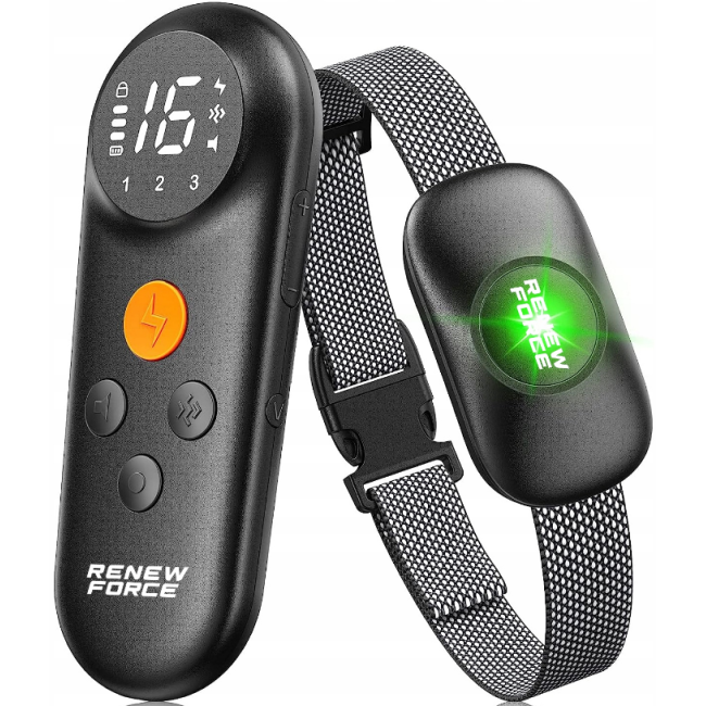 Електроошийник для тренування собак RENEW FORCE 1000м + пульт дистанційного керування (Польща)