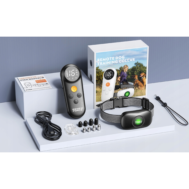 Електроошийник для тренування собак RENEW FORCE 1000м + пульт дистанційного керування (Польща)